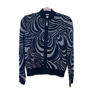 ST JOHN SPORT Navy Knit Zip Front Jacket  and tank top Size P EUC 2 piec…